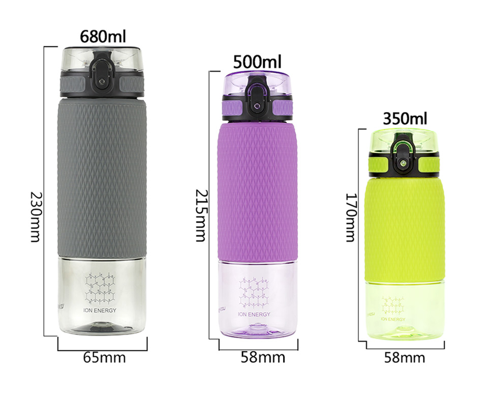 400 ml UZSPACE športna plastična steklenica za vodo z nastavkom za sadje brez tritana BPA (3)