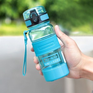 330ml UZSPACE Qualityokary hilli Tritan BPA mugt suw çüýşesi plastik çagalar