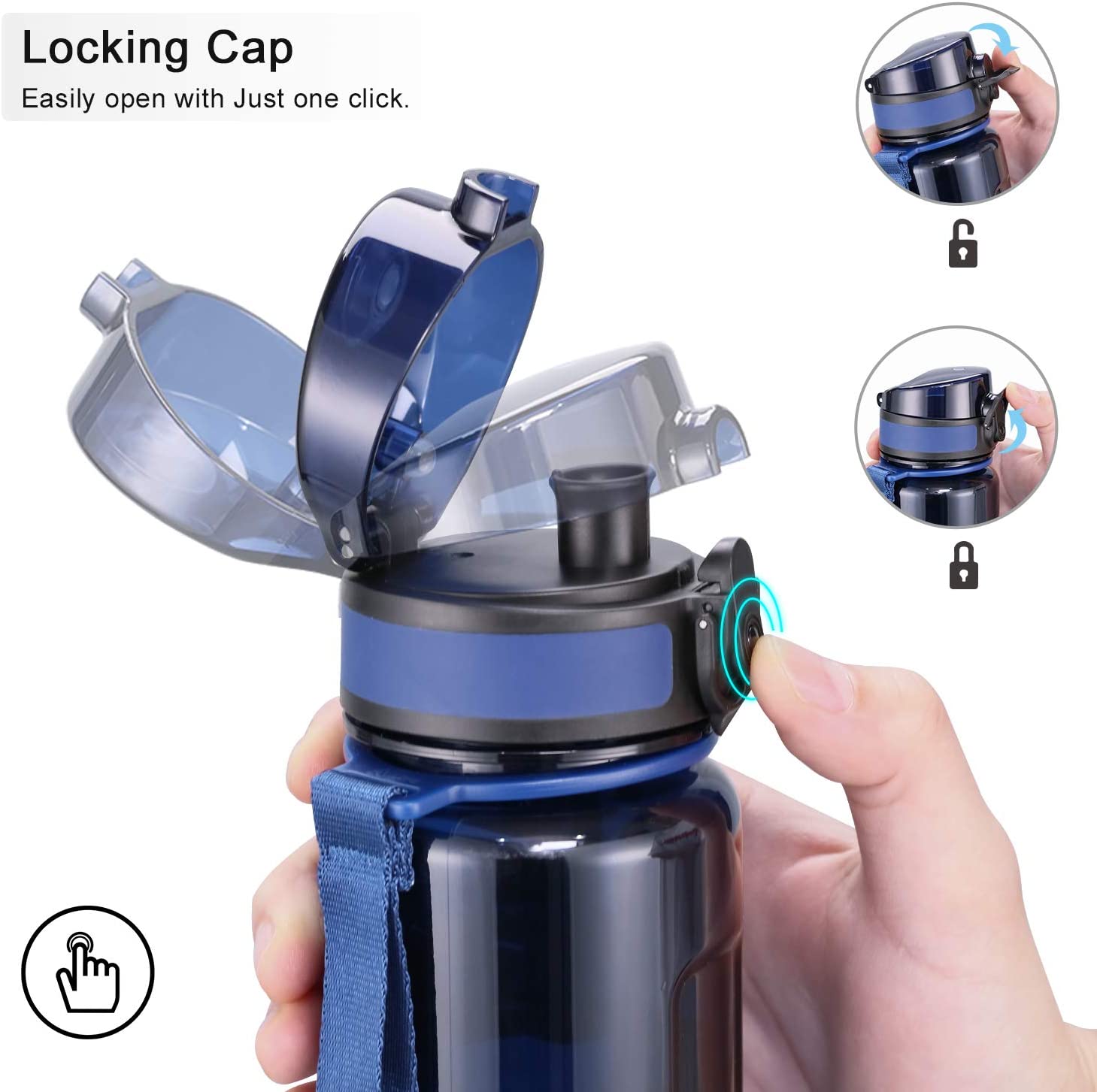 950ml UZSPACE Tritan BPA Free LFGB Sport Water Bottle Plastic(16)