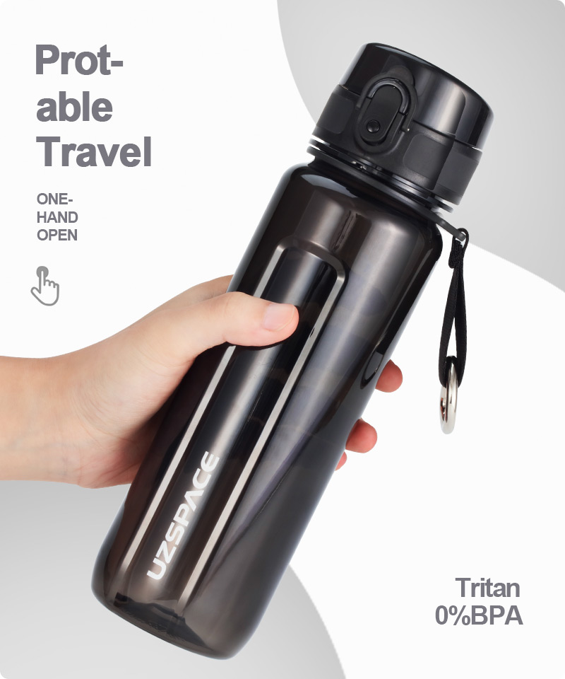 950мл UZSPACE Tritan BPA агуулаагүй LFGB спорт усны савтай хуванцар(5)