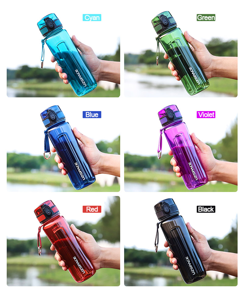 950ml UZSPACE Tritan BPA-vrye LFGB-sportwaterbottel Plastiek(10)