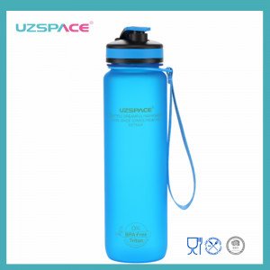 1000ml/32OZ UZSPACE Grosir Botol Air Buram BPA Gratis Dengan Logo Kustom