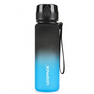 UZSPACE 500ML Whakaritea Motivational Gradient Water Bottle With Time Marker