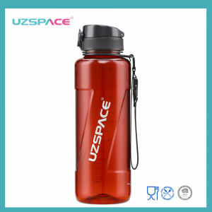 1500мл UZSPACE Тритан Сакламый торган Тритан BPA бушлай махсус логотип Су шешәсе Пластик эчемлек спорт су шешәсе