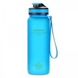 800 ml UZSPACE Tritan bez BPA na pitie estetické wellness plastové fľaše na vodu s vlastným logom