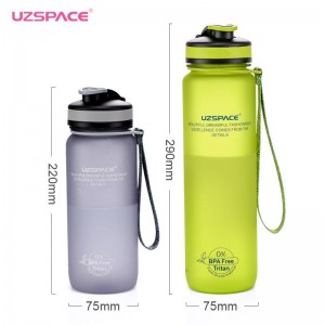 650 ml UZSPACE Tritan BPA-vapaat juotavat tyhjät muoviset vesipullot tukkumyynti