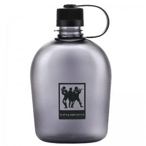 1 литр UZSPACE BPA бекер агып кетпес Tritan Army ашканасынын суу бөтөлкөсү