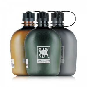 1-литровая герметичная армейская бутылка из тритана без бисфенола А для столовой с водой