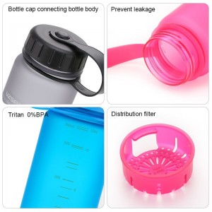 350 ml UZSPACE Рекламни пластмасови бутилки за вода без тритан BPA