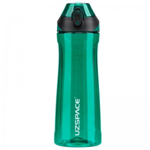 750ml UZSPACE BPA Belaş Şûşeya Avê ya Sporê Plastîka Bi Destê