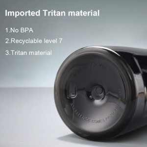 750ml UZSPACE BPA وړیا سپورت د اوبو بوتل پلاستیک د لاسي سره