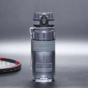 650ml UZSPACE بيسٽ سيلنگ ٽرين ڪو پاليسٽر BPA مفت ليڪ پروف صاف ٽمبلر پلاسٽڪ واٽر بوتل