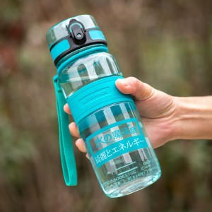 650ml UZSPACE kūʻai maikaʻi loa ʻia ʻo Tritan Co-polyester BPA Free Leakproof Clear Tumbler Plastic Water Bottle