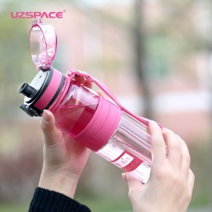 500 мл UZSPACE горячая распродажа пластиковая пластиковая бутылка для воды из тритана без токсинов