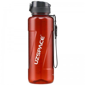 1500 ml UZSPACE Tritan vuotamaton Tritan BPA vapaa mukautettu logo vesipullo muovinen juoma urheilu vesipullo