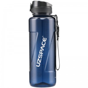 1500 ml UZSPACE Tritan vuotamaton Tritan BPA vapaa mukautettu logo vesipullo muovinen juoma urheilu vesipullo