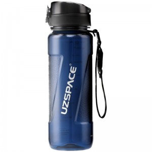 800 ml UZSPACE Tritan BPA be sandarumo pritaikyto plastikinio vandens butelio logotipas