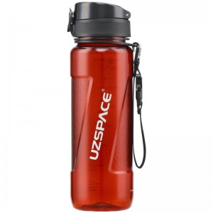 800мл UZSPACE Tritan BPA Тегін ағып кетпейтін арнайы пластикалық су бөтелкесінің логотипі
