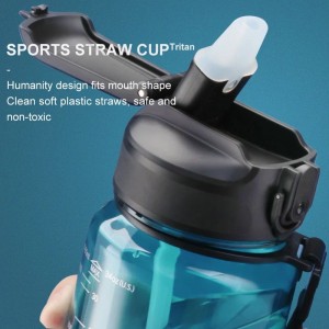 زجاجة مياه بلاستيكية مقاومة للتسرب سعة 1000 مل من UZSPACE Tritan خالية من مادة BPA