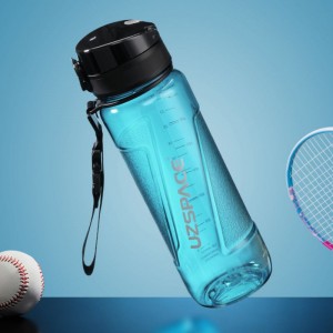800ml UZSPACE Tritan BPA Gratis Leakproof Logo Botol Cai Plastik Adat
