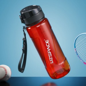 800ml UZSPACE Tritan BPA 무료 누출 방지 맞춤형 플라스틱 물병 로고