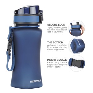 350мл UZSPACE Tritan BPA акысыз спорттук суу бөтөлкөлөрү, атайын логотип пластикасы бар