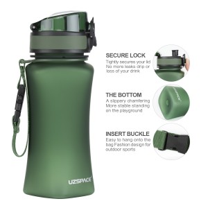 350ml UZSPACE Tritan BPA Libre nga Sport Water Bottles nga adunay Custom nga Logo nga Plastic