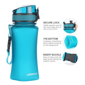 カスタム ロゴ プラスチックが付いている 350ml UZSPACE Tritan BPA フリー スポーツ ウォーター ボトル