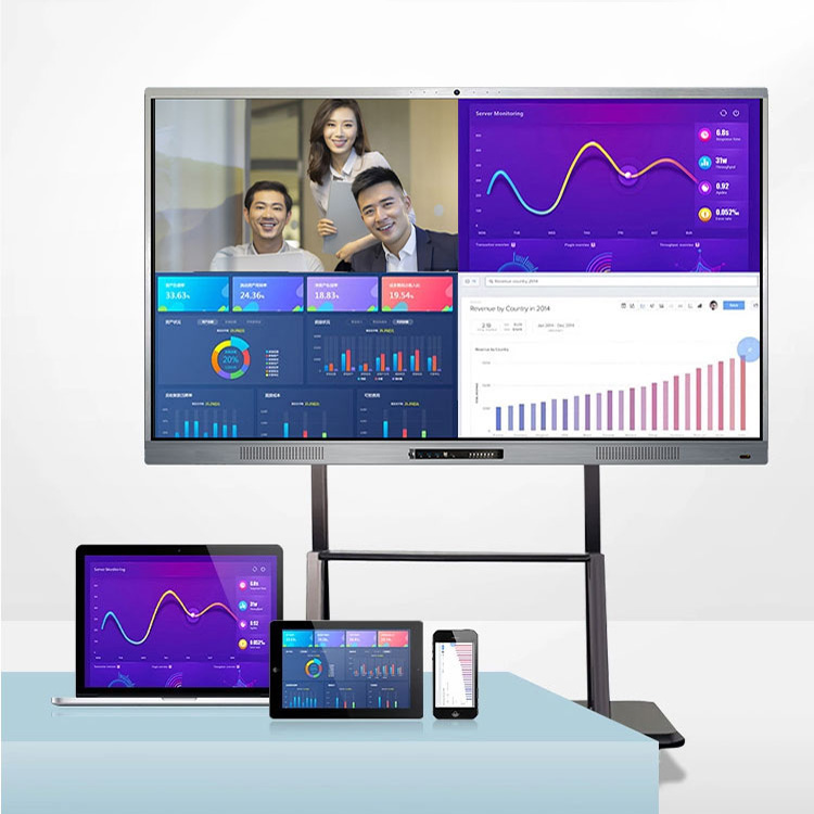 MOQ thấp cho màn hình cảm ứng thông minh 65 inch Phản hồi của khách hàng Màn hình phẳng tương tác Android