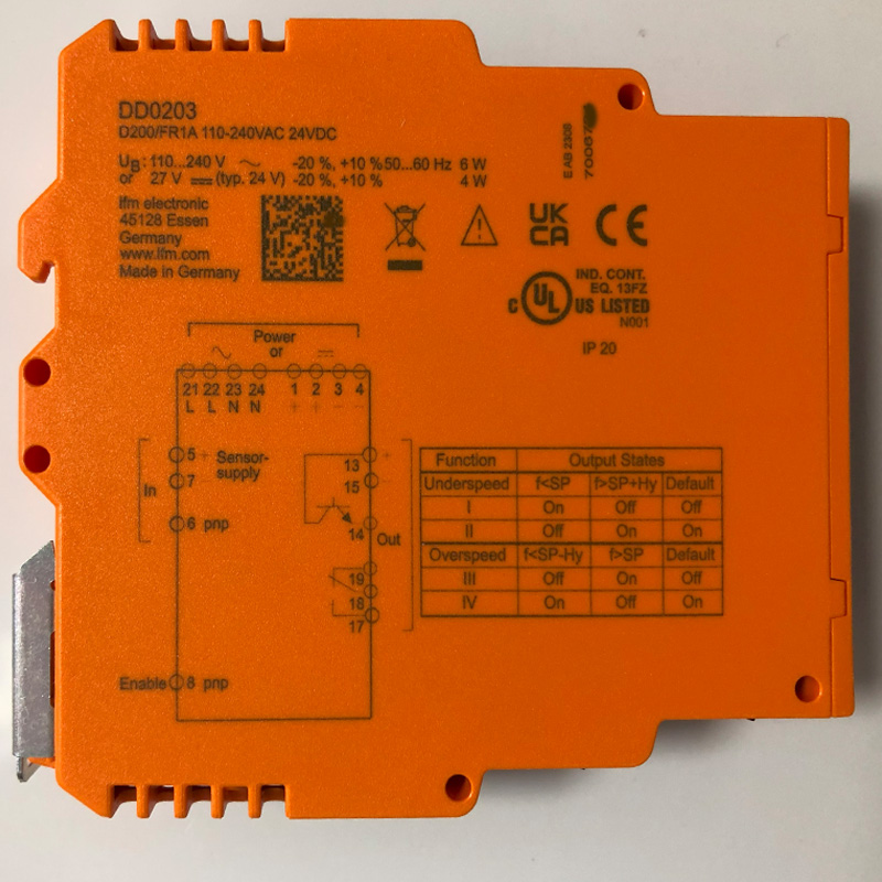 Speed ​​Monitor relay, 4A, 1 Digital Out, 1 Relay Out, DD0203 Series