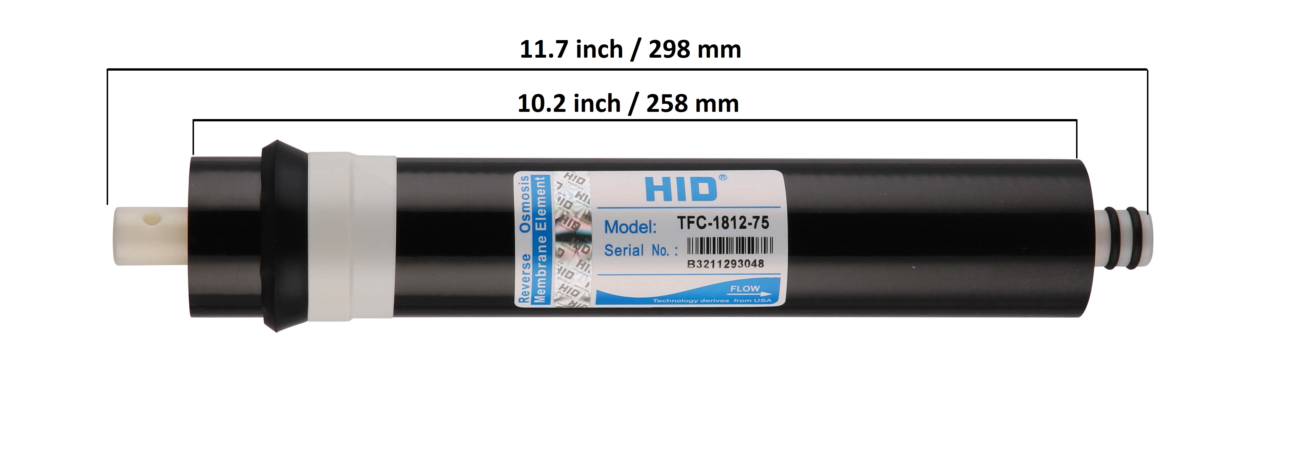 FS-TFC Membrana de ósmosis inversa 75 GPD Filtro de reemplazo de membrana  RO compatible universal RO compatible con purificador de filtro de agua