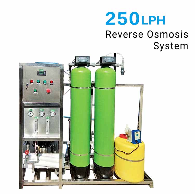 Sistema de ósmosis inversa (RO) de 250 LPH para planta industrial de RO