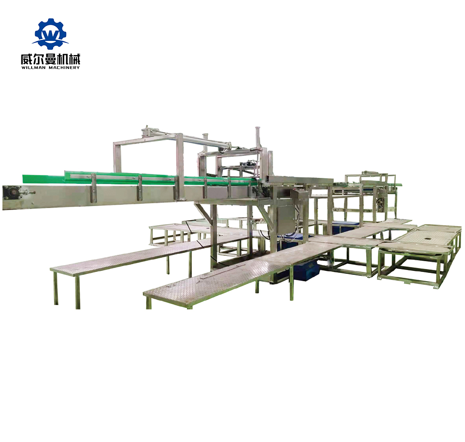 Semi-automatische mandlaad- en losmachine voor de productielijn voor ingeblikt voedsel