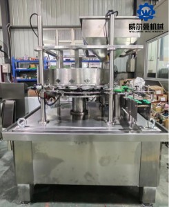 Pabrik OEM pikeun Pabrik ngeusian 8 Stasion Tepung Gandum Almond Spice Bubuk Mesin Pembungkus Otomatis