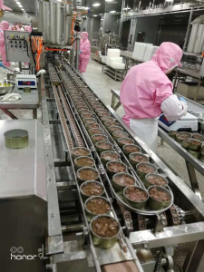 OEM Customized China Automatic Tuna Canned Pet Filling Sterilization Production Line