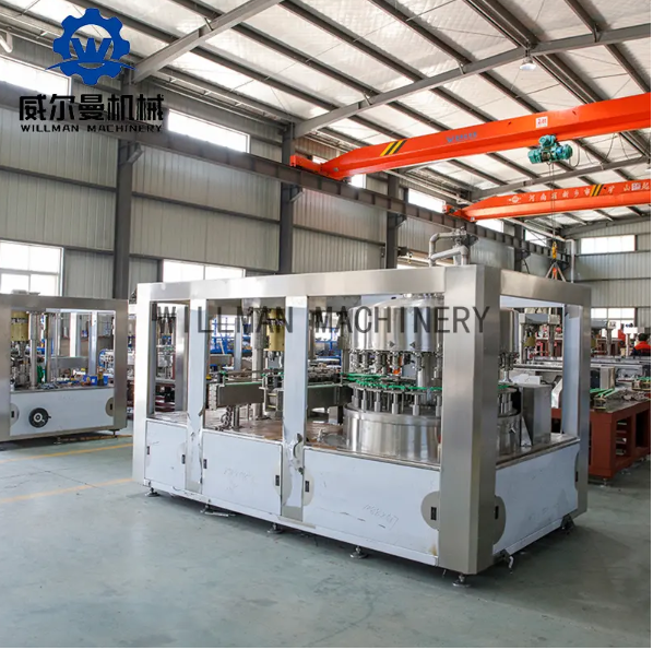 Aluminum can filling and seaming machine