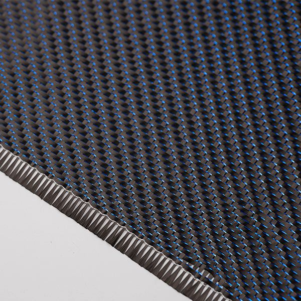Twill Weave Carbon Fiber kitambaa Na Blue Tinsel