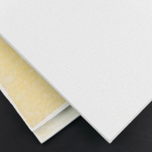 Սպիտակ դասի A հրակայուն ծածկով ապակե շղարշ առաստաղի սալիկների համար