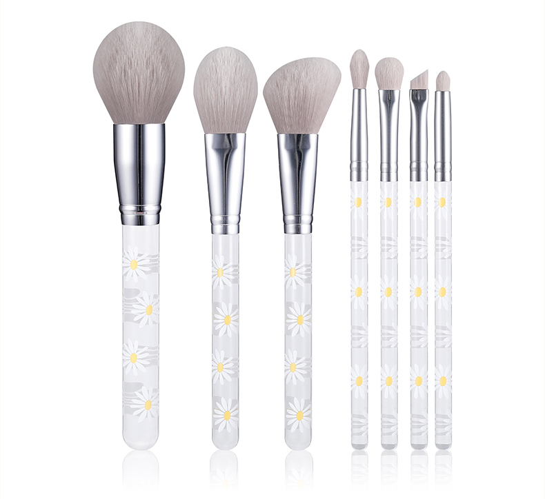 YRSOOPRISA Custom Professional Lucency Daisy Make up Brushes Premium Synthetic Kabuki Powder Blush Eye Makeup Tools