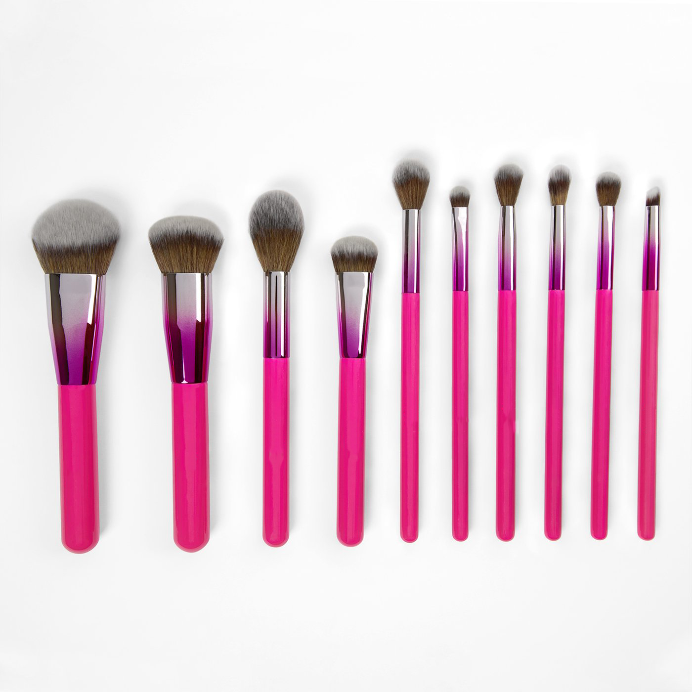 OEM 10 Piece Synthetic hair Makeup Brush Set Collection with Brush Holder