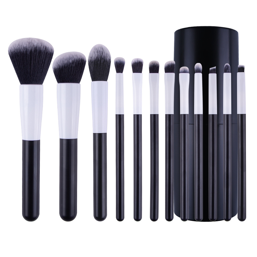 Nový doplněk Complete Beauty Tool 12ks Cruelty Free Powder Kabuki Eyeshadow Lip Makeup Brush Set with Holder
