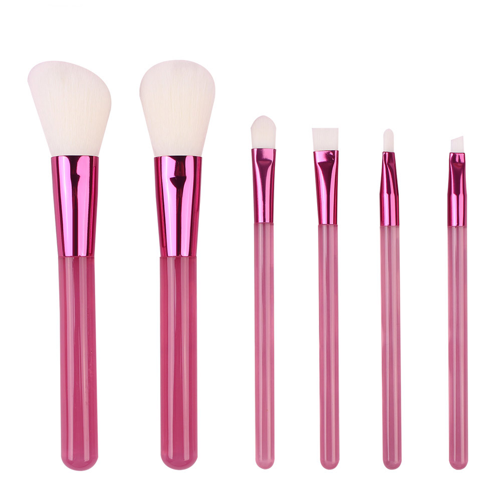 2023 Custom Logo Transparent Cosmetic Makeup Brush Set Premium Synthetic Highlighter Eyeshadow Blending Beauty Tools
