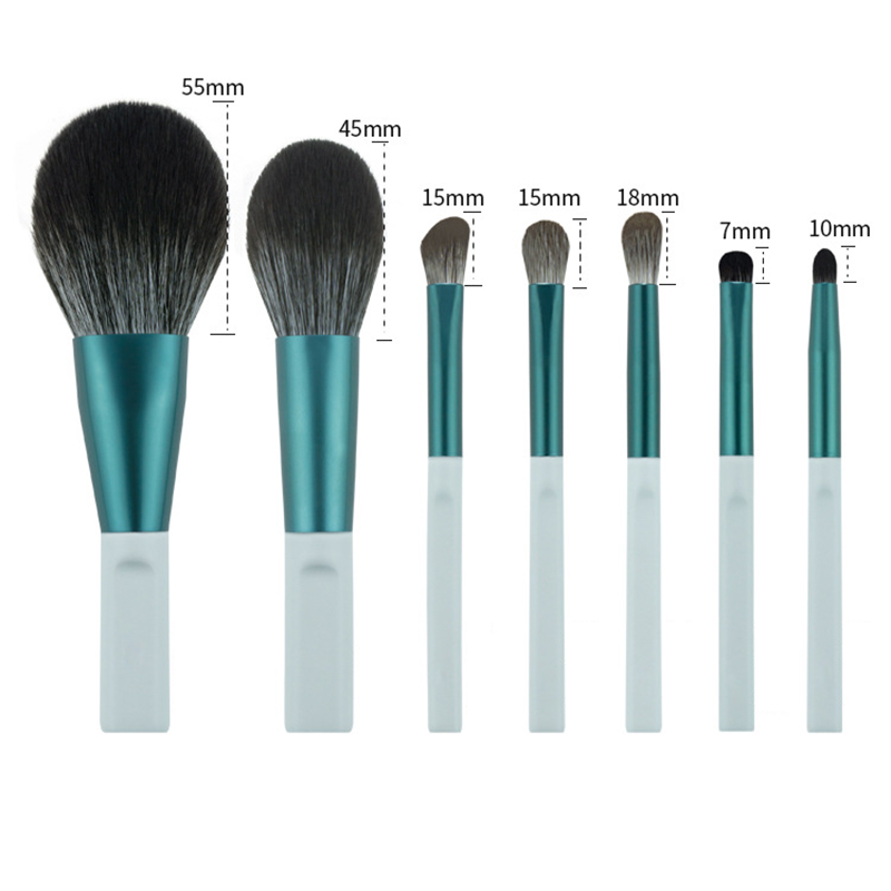Benutzerdefinierte Premium Vegan Beauty Tools 7-teiliges professionelles Puder-Lidschatten-Make-up-Pinsel-Set