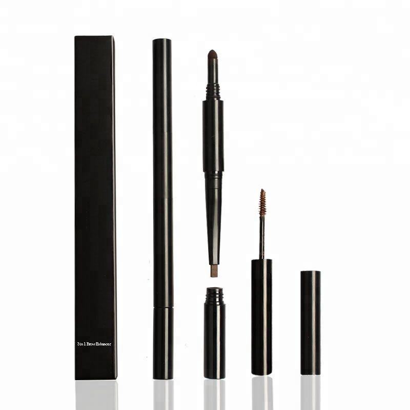 Ngokwesiko ILogo Multifunctional Eyebrow Pencil 3 in 1 Makeup Mascara Powder Pen Cosmetics
