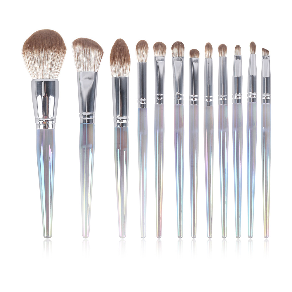 OEM ODM Makeup Brushes 12Pcs Premium Vegan Hair Powder Foundation Blush Eye Cosmetic Brush Set