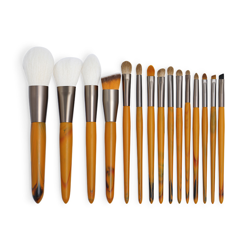 Professional Customize 15pcs Makeup Brush Sets Beauty tools for Liquid Foundation Cream Powder