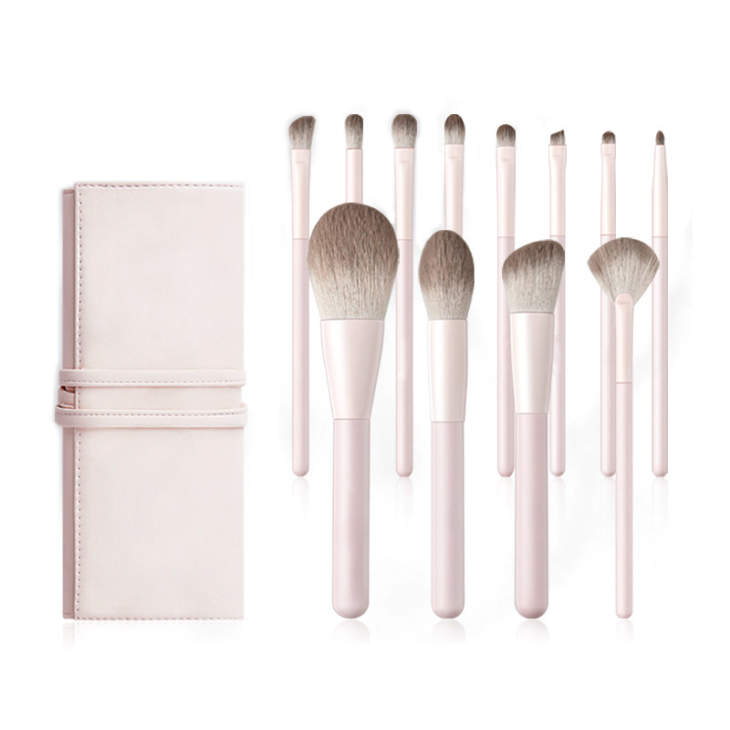 OEM ODM Make-up-Pinsel-Hersteller, professionelles rosa Kosmetikpinsel-Set mit Make-up-Tasche