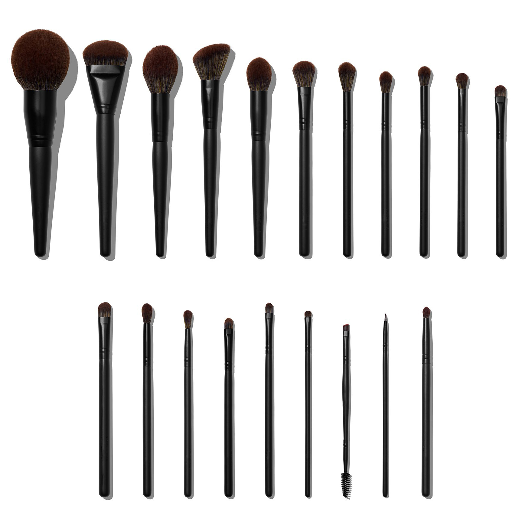 Custom China 20pcs Black makeup brush set Professional cosmetic brush