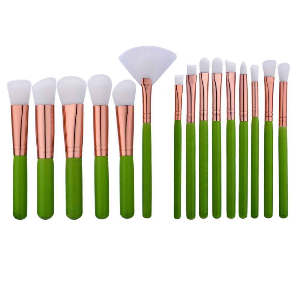 Hot Selling Professional New 15Pcs Vegan Natural Makeup Brush Set