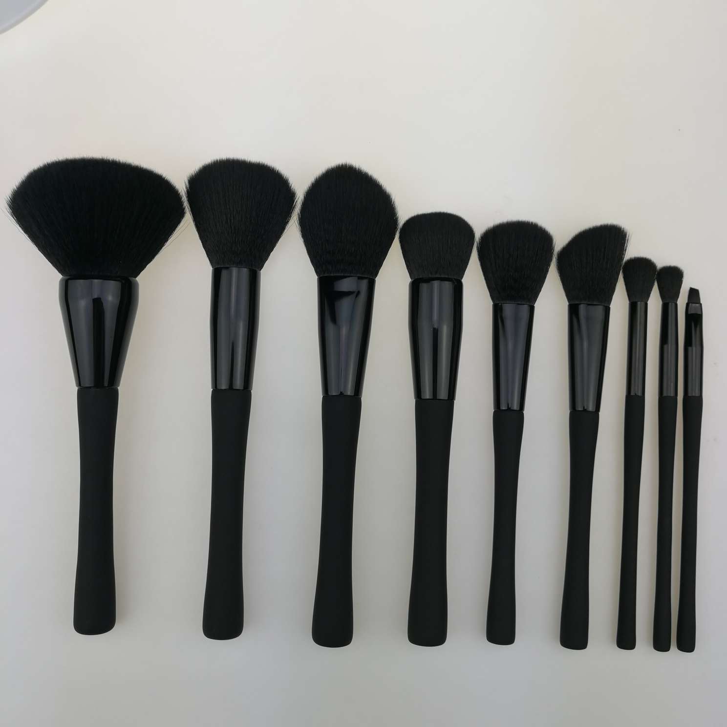9pcs Private laebl rubber oil handle makeup brush set manufacturer